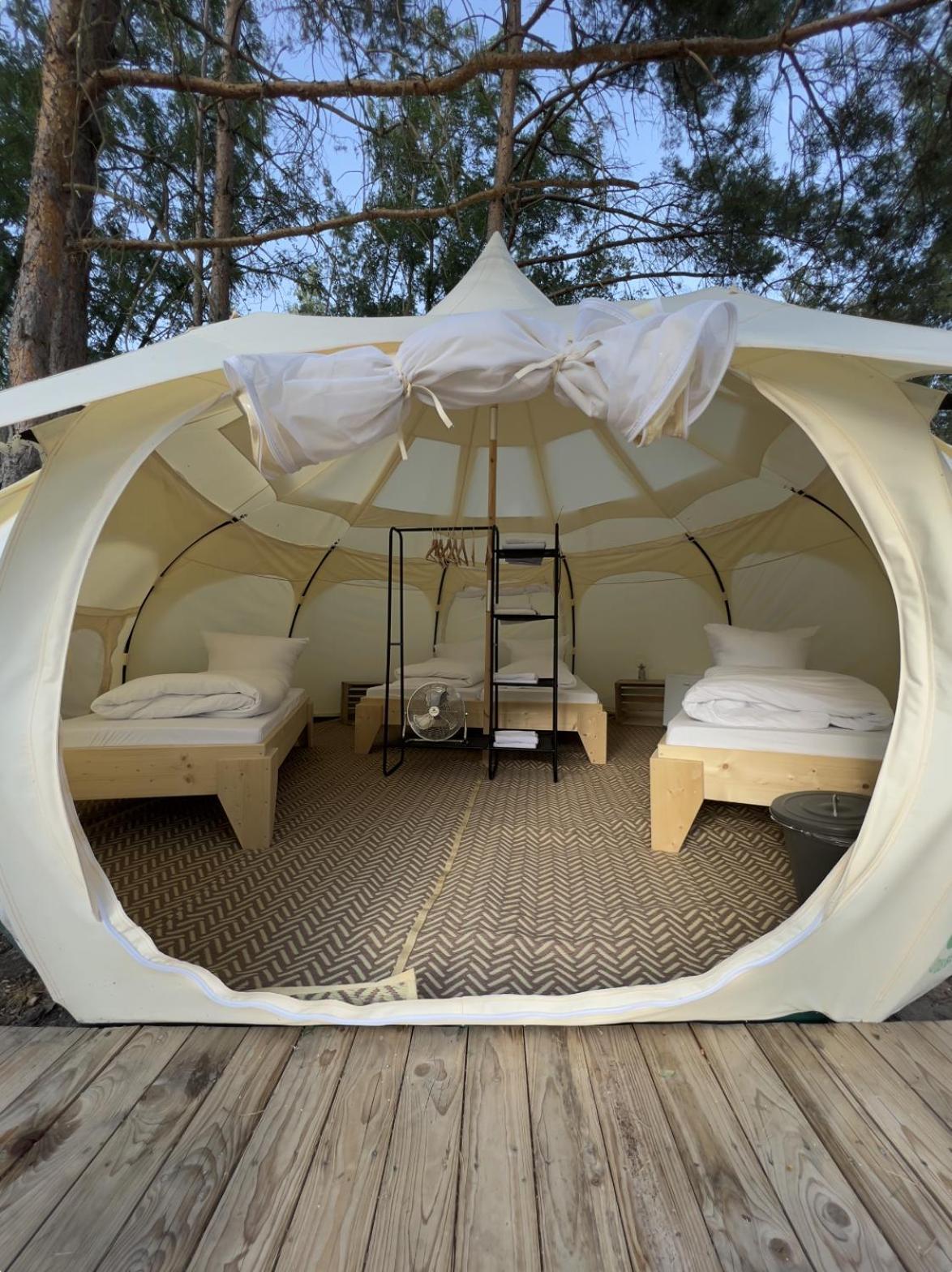 raus und gut Glamping am Gräbendorfer See Drebkau Exterior foto