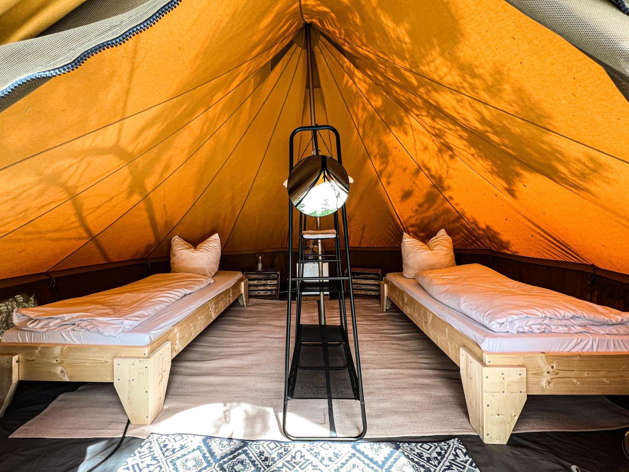 raus und gut Glamping am Gräbendorfer See Drebkau Exterior foto